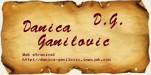 Danica Ganilović vizit kartica